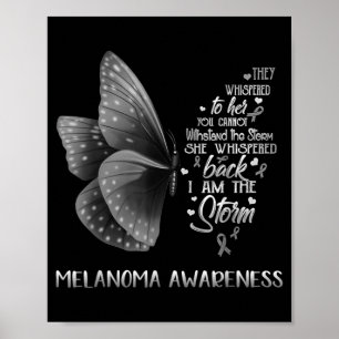 Poster Papillon Je suis la sensibilisation au mélanome
