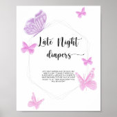 Poster Papillon \ Jeu de couches de nuit (Devant)