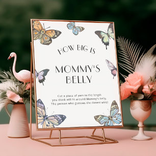 Poster Papillon La taille du Baby shower ventre de maman
