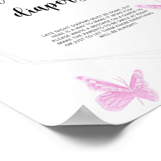 Poster Papillon \ Late night couches jeu (Coin)