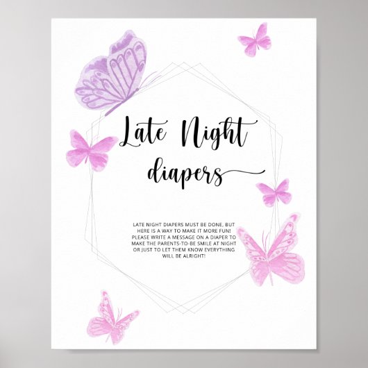 Poster Papillon \ Late night couches jeu (Devant)