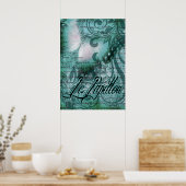 Poster Papillon - Le Papillon | sarcelle (Cuisine)