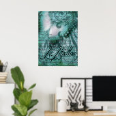 Poster Papillon - Le Papillon | sarcelle (Bureau à domicile)