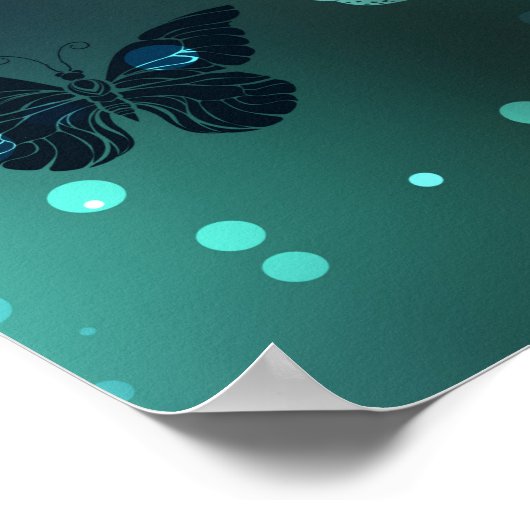 Poster Papillon lumineux et papillons de nuit (Coin)