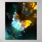Poster Papillon lumineux et papillons de nuit (Devant)