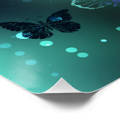 Poster Papillon lumineux et papillons de nuit (Coin)