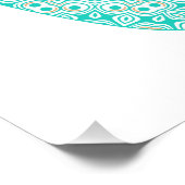 Poster Papillon Mandala Turquoise Design (Coin)
