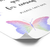 Poster Papillon \ Merci d'être venu  (Coin)