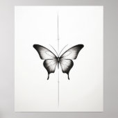 Poster Papillon minimaliste (Devant)