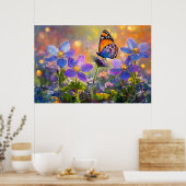 Poster Papillon minuscule sur les Fleurs sauvages au leve (Cuisine)