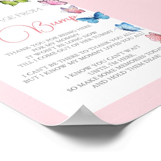 Poster Papillon modifiable Le Signe De Bump (Coin)