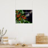 Poster Papillon monarque avec Maya Angelou citation (Cuisine)