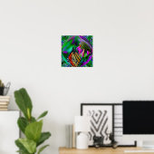 Poster Papillon Monarque Dans Une Bulle Abstraite Nature  (Bureau à domicile)