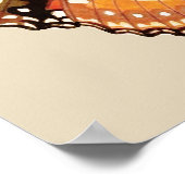 Poster Papillon Monarque en Brown, rouille et crème (Coin)