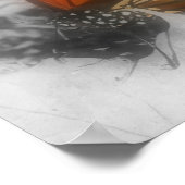 Poster Papillon Monarque En Couleur Partielle Nature (Coin)