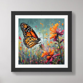 Poster Papillon Monarque photo encadrée