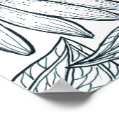 Poster Papillon monarque sur coneflowers (Coin)