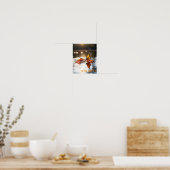 Poster Papillon monarque sur feuille d'automne (Cuisine)