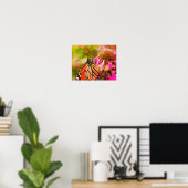 Poster Papillon Monarque Sur Fleur Art Décoré (Bureau à domicile)
