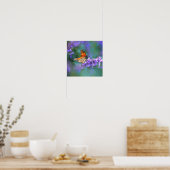 Poster Papillon Monarque sur Fleur violette lilas (Cuisine)