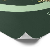 Poster Papillon Monogramme Fleur Initiale O Personnalisé (Coin)