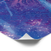 Poster Papillon morpho / Galaxie Mandala (Coin)