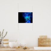 Poster Papillon Morpho sur fond sombre (Cuisine)