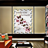 Poster Papillon n'est pas né belle citation