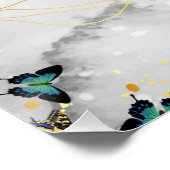 Poster Papillon n'est pas né belle citation (Coin)