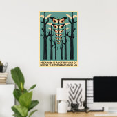 Poster Papillon oculaire en forêt - Devis personnalisable (Bureau à domicile)