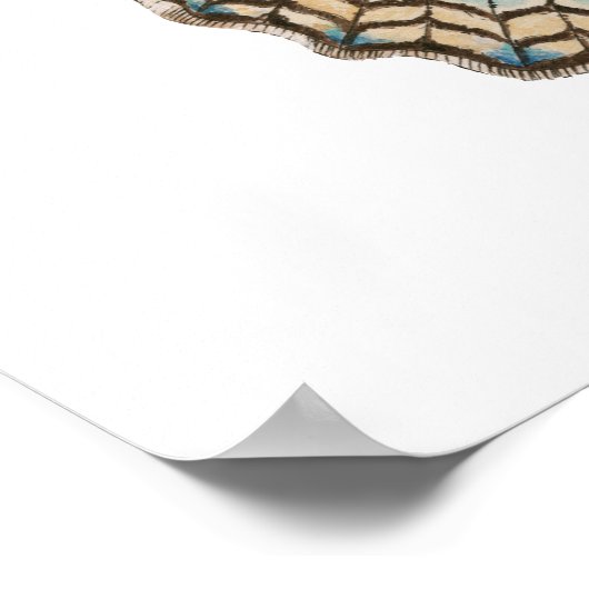 Poster Papillon Pansy Bleu (Coin)