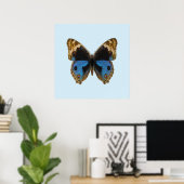 Poster Papillon Pansy Bleu (Bureau à domicile)