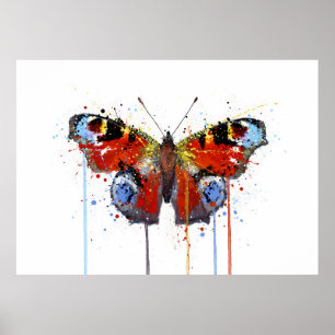 Poster Papillon Paon-du-jour