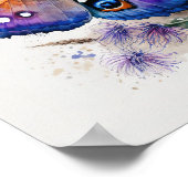 Poster Papillon Peacock Art Imprimer l'affiche (Coin)