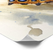 Poster Papillon peint Art de la dame Imprimer l'affiche (Coin)