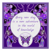 Poster papillon pourpre (Devant)