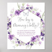 Poster Papillon quelle taille est l'affiche de jeu ventre (Devant)