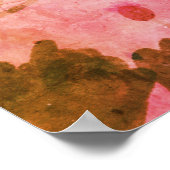 Poster Papillon rose (Coin)