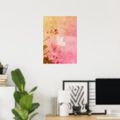 Poster Papillon rose (Bureau à domicile)