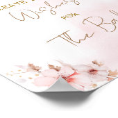 Poster Papillon rose Baby shower fille veut pour bébé (Coin)