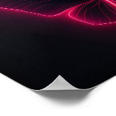 Poster Papillon rose néon (Coin)