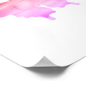 Poster Papillon rose orange Peinture Silhouette (Coin)