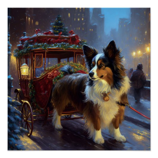 Poster Papillon Saison des Fêtes de Noël (Devant)