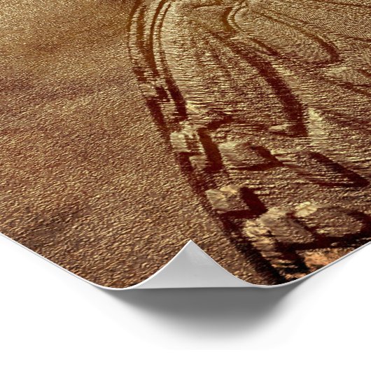 Poster Papillon sculpté En Nature Brown Imprimer (Coin)