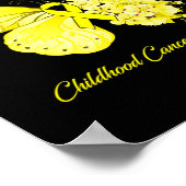 Poster Papillon Son combat est ma lutte contre le cancer (Coin)