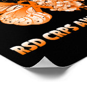 Poster Papillon Son combat est mon combat Rsd Crps sensib (Coin)