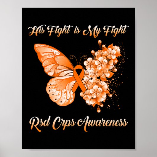 Poster Papillon Son combat est mon combat Rsd Crps sensib (Devant)