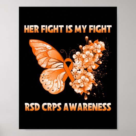Poster Papillon Son combat est mon combat Rsd Crps sensib (Devant)