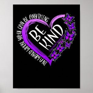 Poster Papillon Soyez Un Peu Violet Surdose Sensibilisati