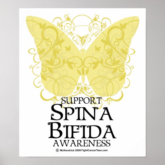 Poster Papillon Spina Bifida (Devant)
